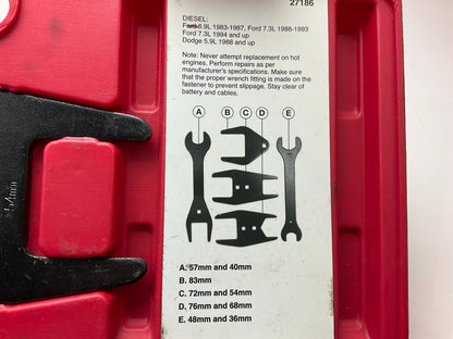 USED #12 OEM Tools 27186 9 Size Fan Clutch Wrench Set Remove From Water Pump