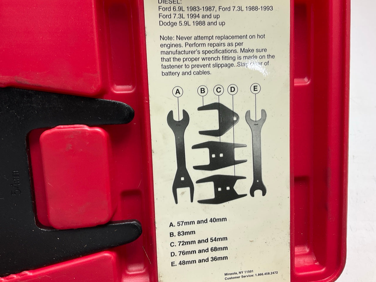 USED #16 OEM Tools 27186 9 Size Fan Clutch Wrench Set Remove From Water Pump