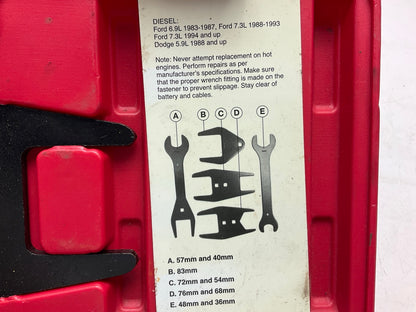 USED #17 OEM Tools 27186 9 Size Fan Clutch Wrench Set Remove From Water Pump
