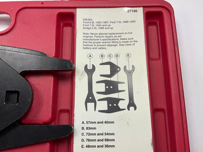 USED #18 OEM Tools 27186 9 Size Fan Clutch Wrench Set Remove From Water Pump