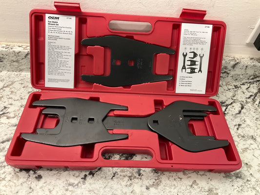 USED #1 OEM Tools 27186 5-PC 9 Size Fan Clutch Wrench Set Remove From Water Pump