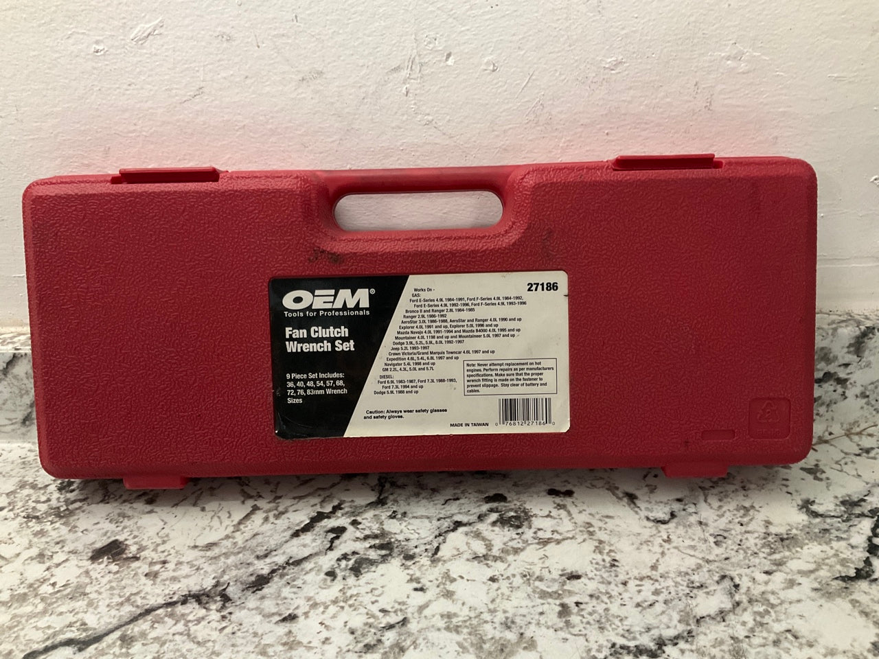 USED #1 OEM Tools 27186 5-PC 9 Size Fan Clutch Wrench Set Remove From Water Pump