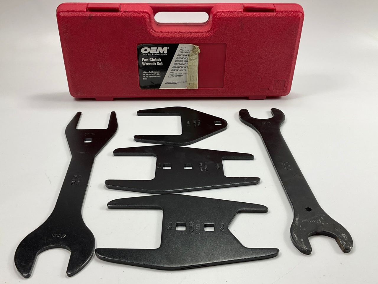 USED #20 OEM Tools 27186 9 Size Fan Clutch Wrench Set Remove From Water Pump