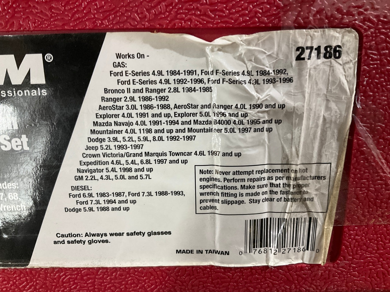 USED #20 OEM Tools 27186 9 Size Fan Clutch Wrench Set Remove From Water Pump