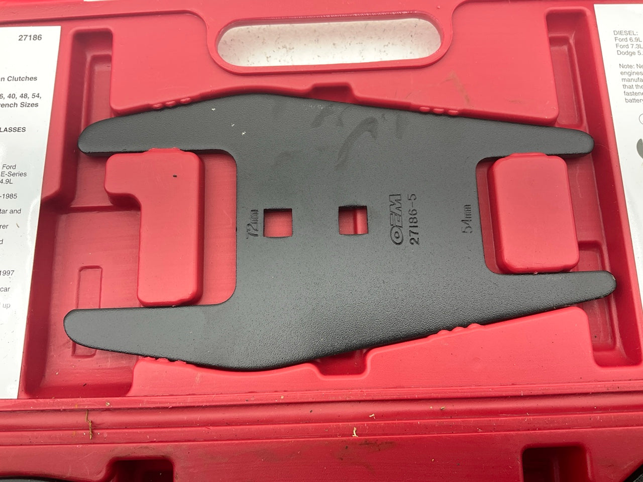 USED 34 OEM Tools 27186 5-PC 9 Size Fan Clutch Wrench Set Remove From Water Pump