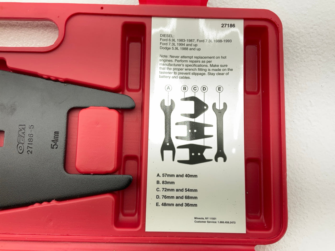 USED #39 OEM Tools 27186 9 Size Fan Clutch Wrench Set Remove From Water Pump