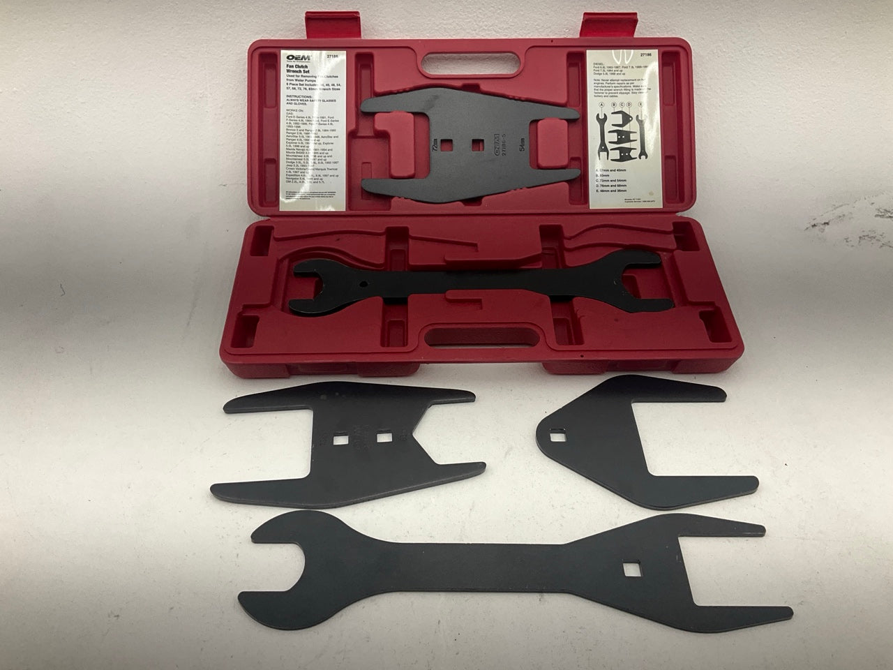 USED #40 OEM Tools 27186 9 Size Fan Clutch Wrench Set Remove From Water Pump