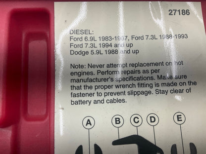 USED 46 OEM Tools 27186 5-PC 9 Size Fan Clutch Wrench Set Remove From Water Pump