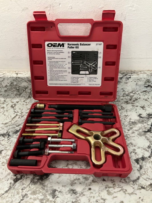 USED #1 - OEM TOOLS 27187 Harmonic Balancer Puller Tool Kit Set