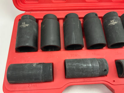 USED #16 OEM Tools 27188 Axle Nut Socket Set - 9 Piece 6 Pt 1/2 Drive Impact