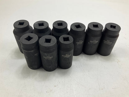 USED #17 OEM Tools 27188 Axle Nut Socket Set - 9 Piece 6 Pt 1/2 Drive Impact