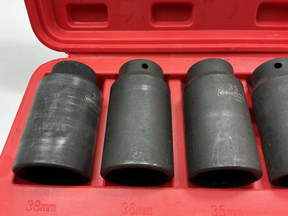 USED #23 OEM Tools 27188 Axle Nut Socket Set - 9 Piece 6 Pt 1/2 Drive Impact