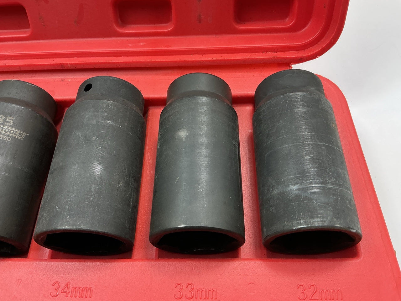 USED #23 OEM Tools 27188 Axle Nut Socket Set - 9 Piece 6 Pt 1/2 Drive Impact