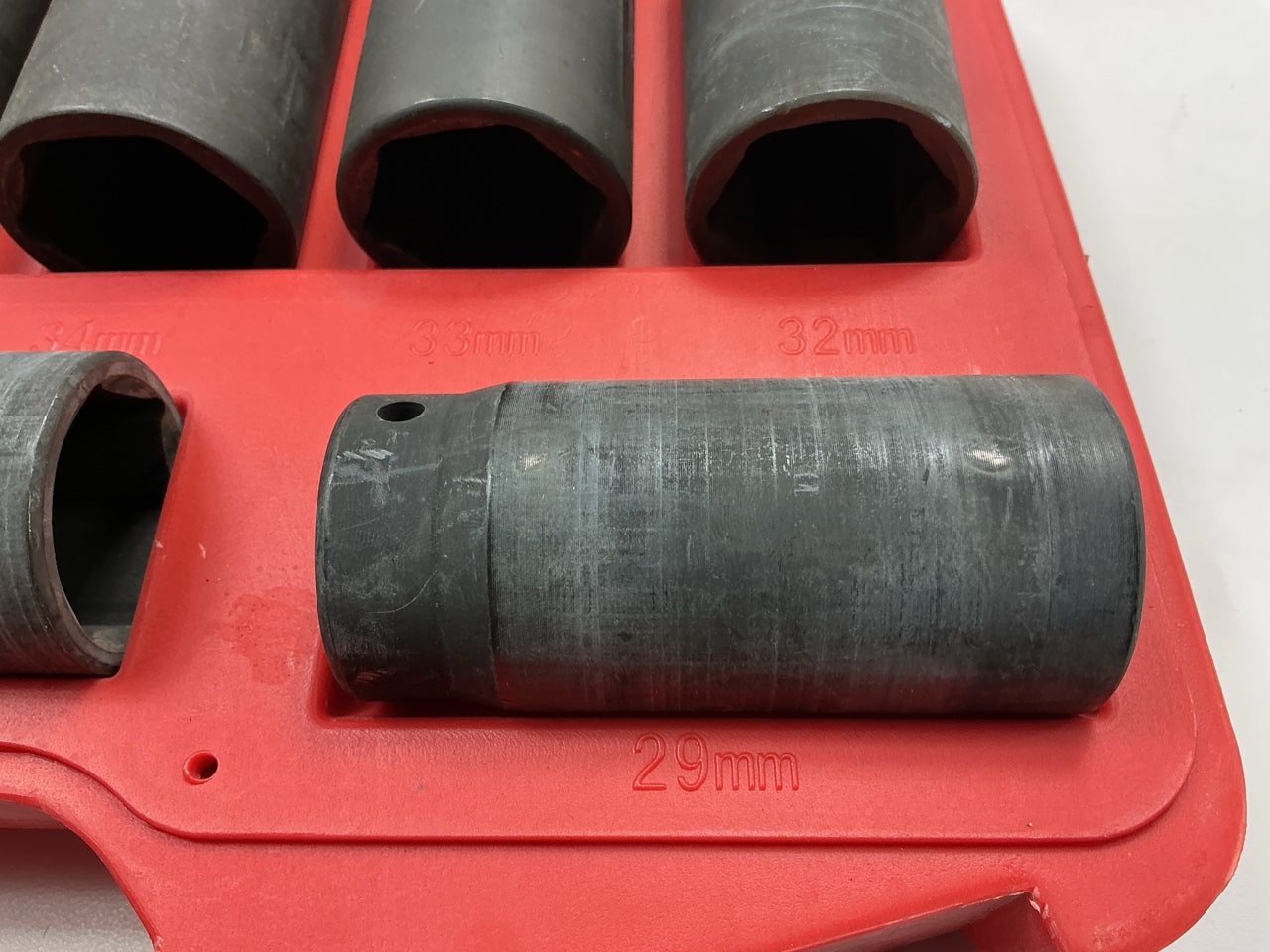 USED #23 OEM Tools 27188 Axle Nut Socket Set - 9 Piece 6 Pt 1/2 Drive Impact