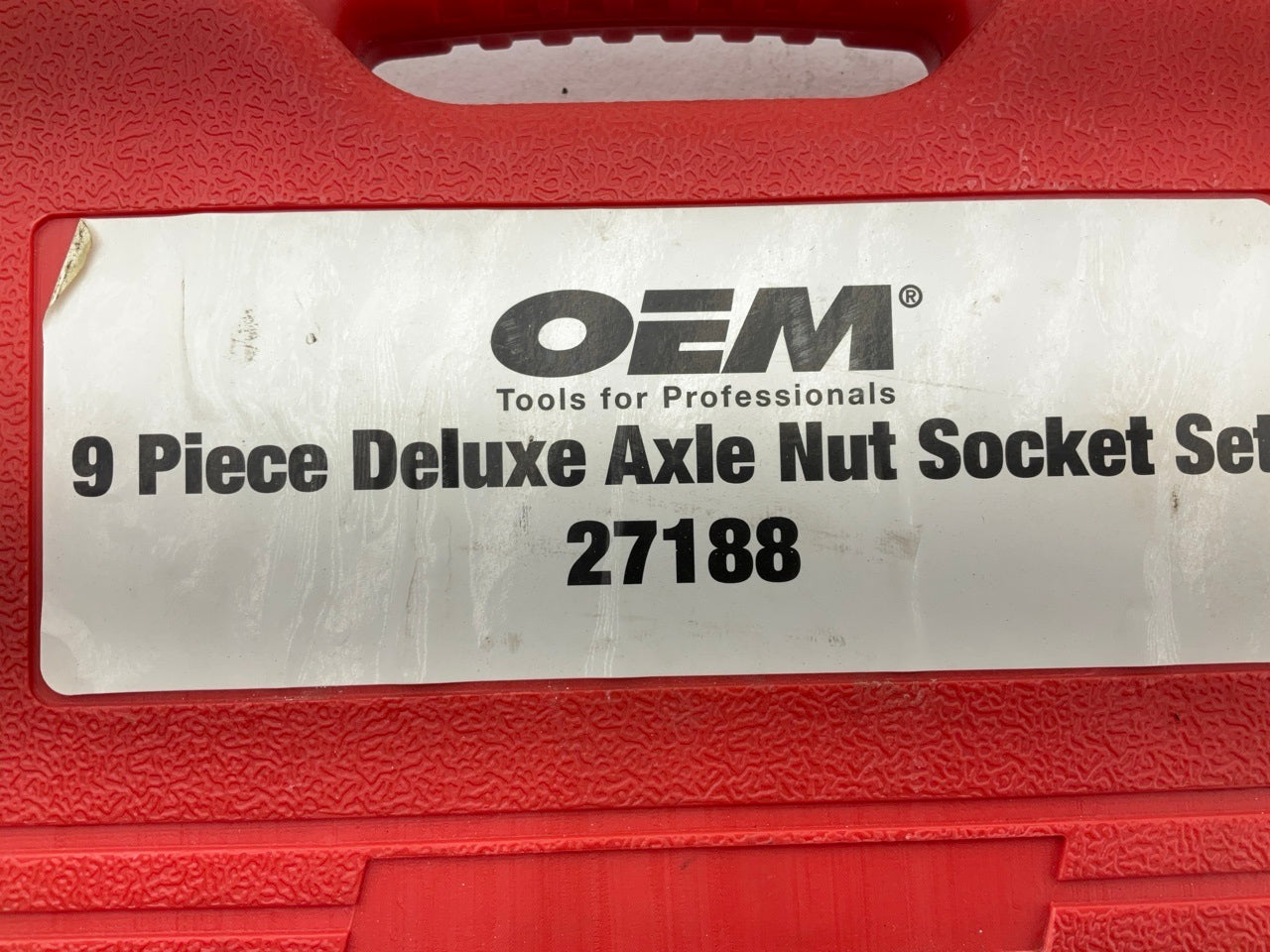 USED 24 OEM Tools 27188 Deluxe Axle Nut Socket Set 9 Piece 6 Pt 1/2 Drive Impact