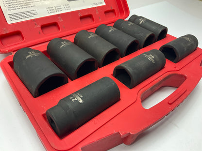 USED #25 - OEM Tools 27188 Axle Nut Socket Set - 9 Piece 6 Pt 1/2'' Drive Impact