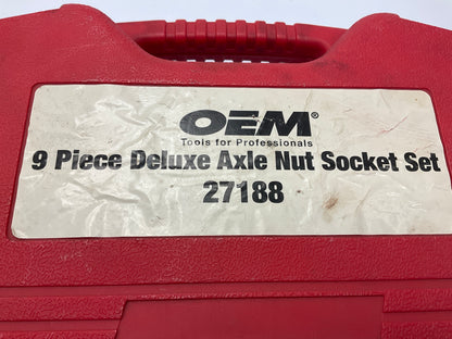 USED #25 - OEM Tools 27188 Axle Nut Socket Set - 9 Piece 6 Pt 1/2'' Drive Impact