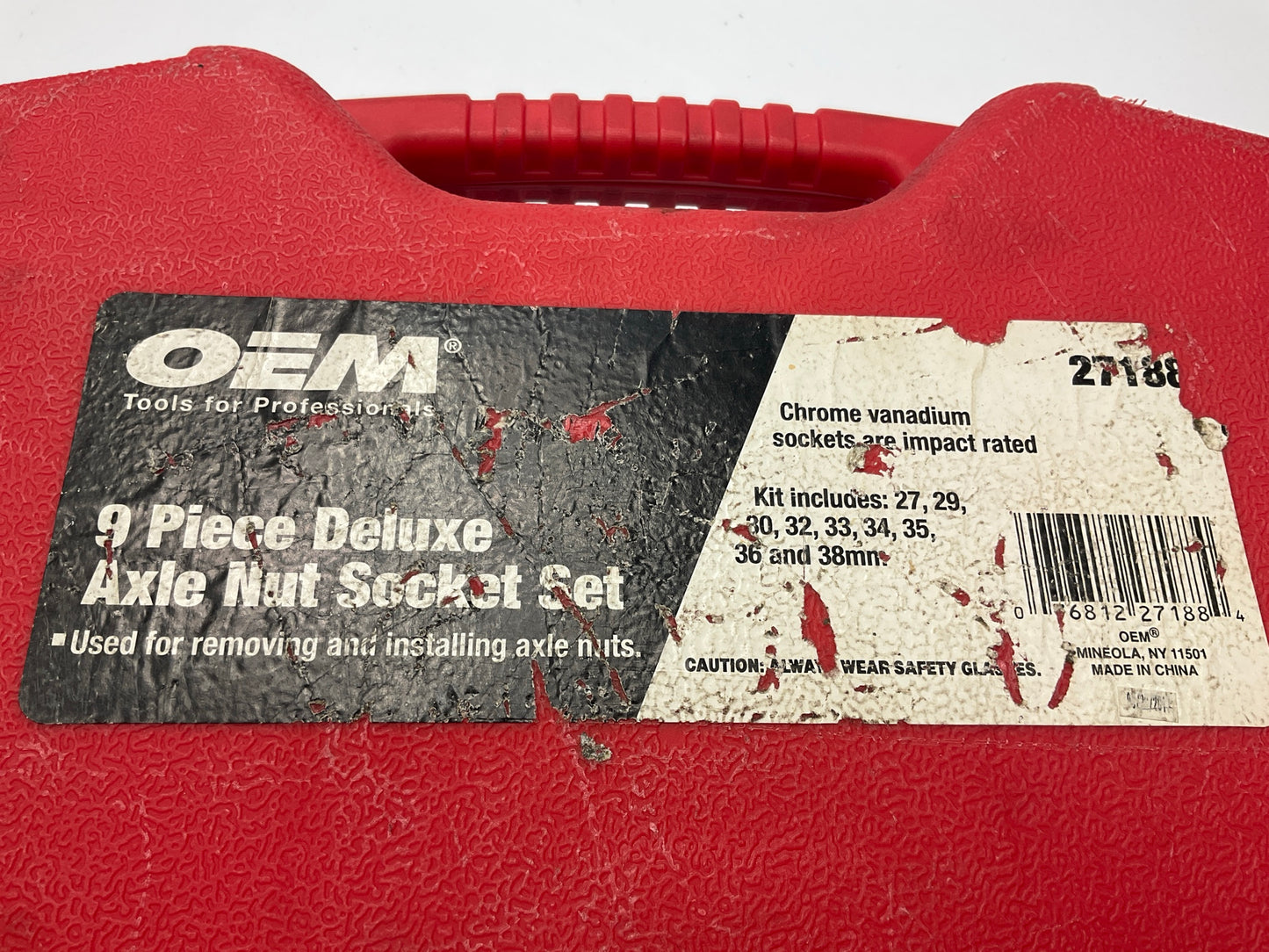 USED #25 - OEM Tools 27188 Axle Nut Socket Set - 9 Piece 6 Pt 1/2'' Drive Impact