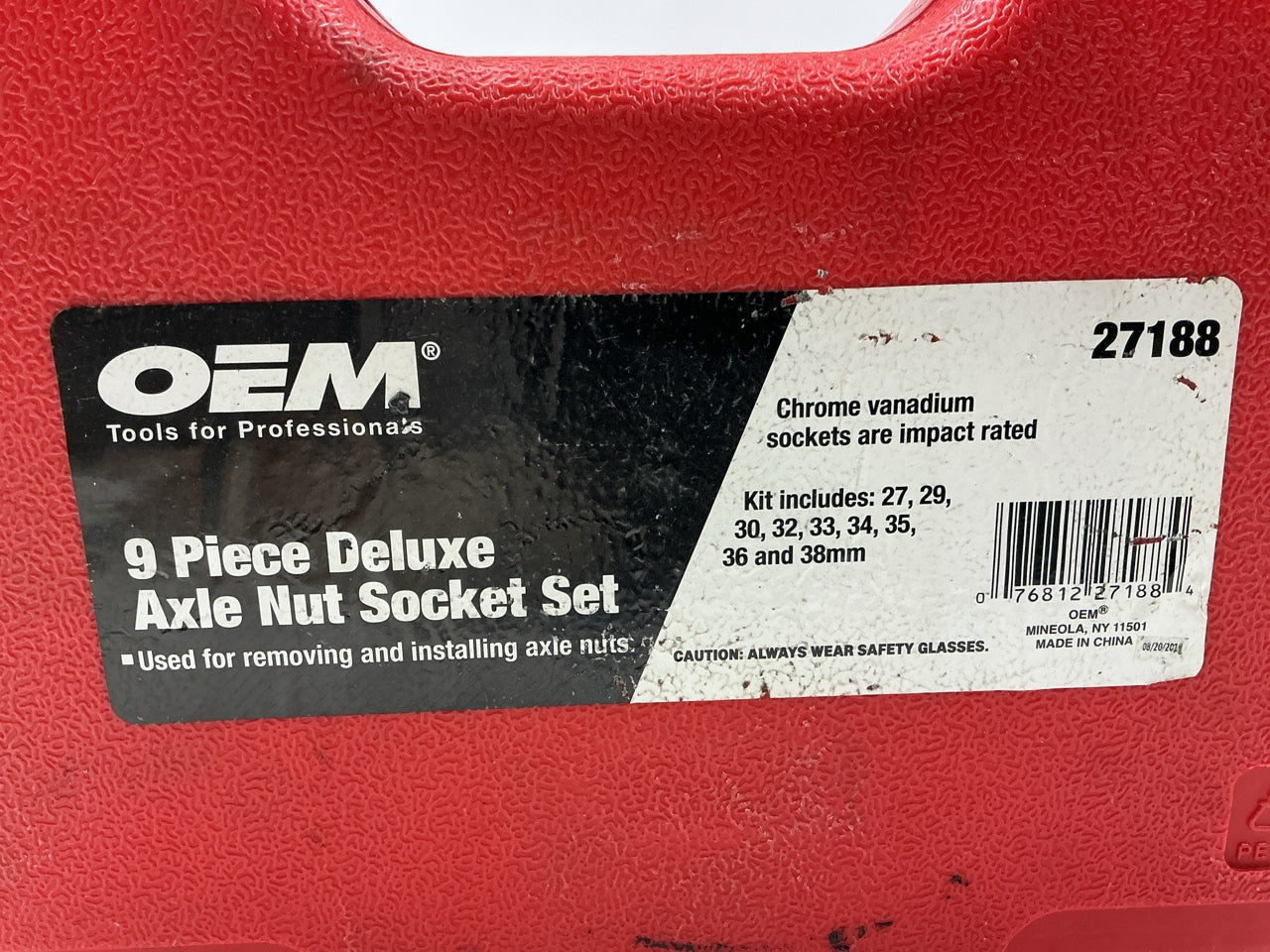 USED #26 OEM Tools 27188 Axle Nut Socket Set - 9 Piece 6 Pt 1/2 Drive Impact