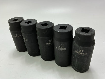 USED #26 OEM Tools 27188 Axle Nut Socket Set - 9 Piece 6 Pt 1/2 Drive Impact