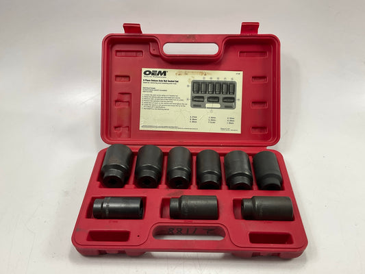 USED #28 OEM Tools 27188 Axle Nut Socket Set - 9 Piece 6 Pt 1/2 Drive Impact