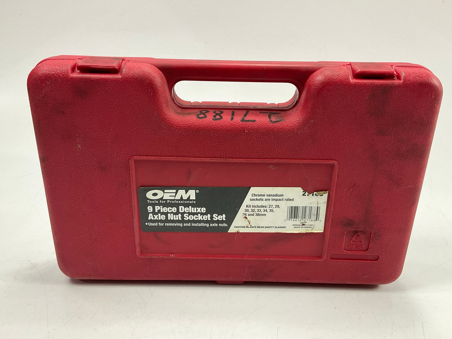 USED #28 OEM Tools 27188 Axle Nut Socket Set - 9 Piece 6 Pt 1/2 Drive Impact