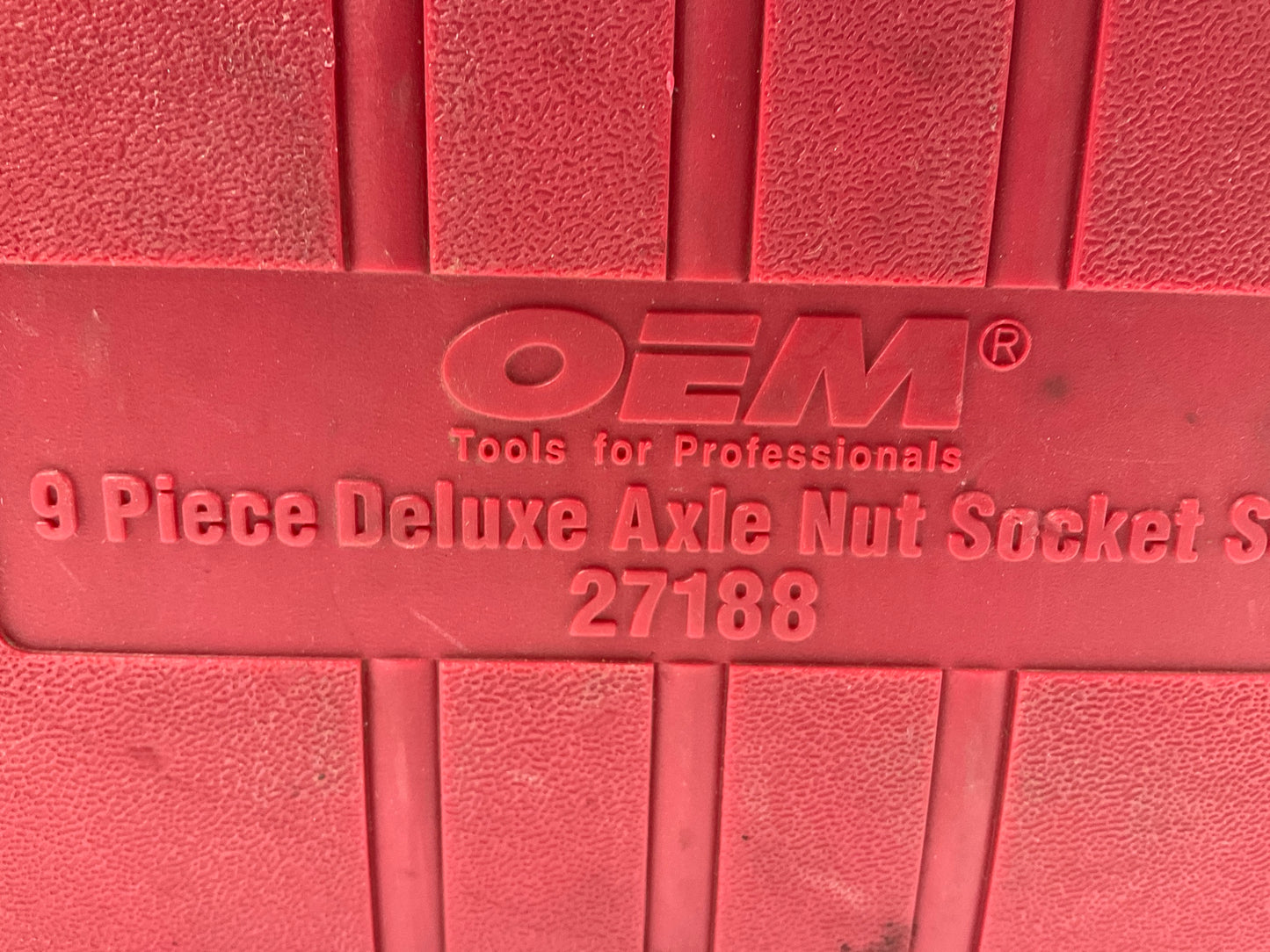 USED #30 OEM Tools 27188 Axle Nut Socket Set - 9 Piece 6 Pt 1/2 Drive Impact