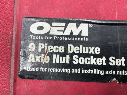 USED #31 OEM Tools 27188 Axle Nut Socket Set - 9 Piece 6 Pt 1/2 Drive Impact