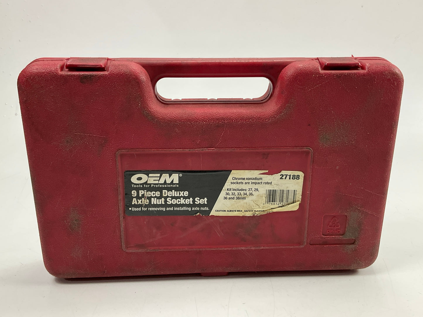 USED #31 OEM Tools 27188 Axle Nut Socket Set - 9 Piece 6 Pt 1/2 Drive Impact