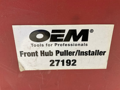 USED #21 OEM TOOLS 27192 Front Hub Puller Installer Tool Front Wheel Drive Axle