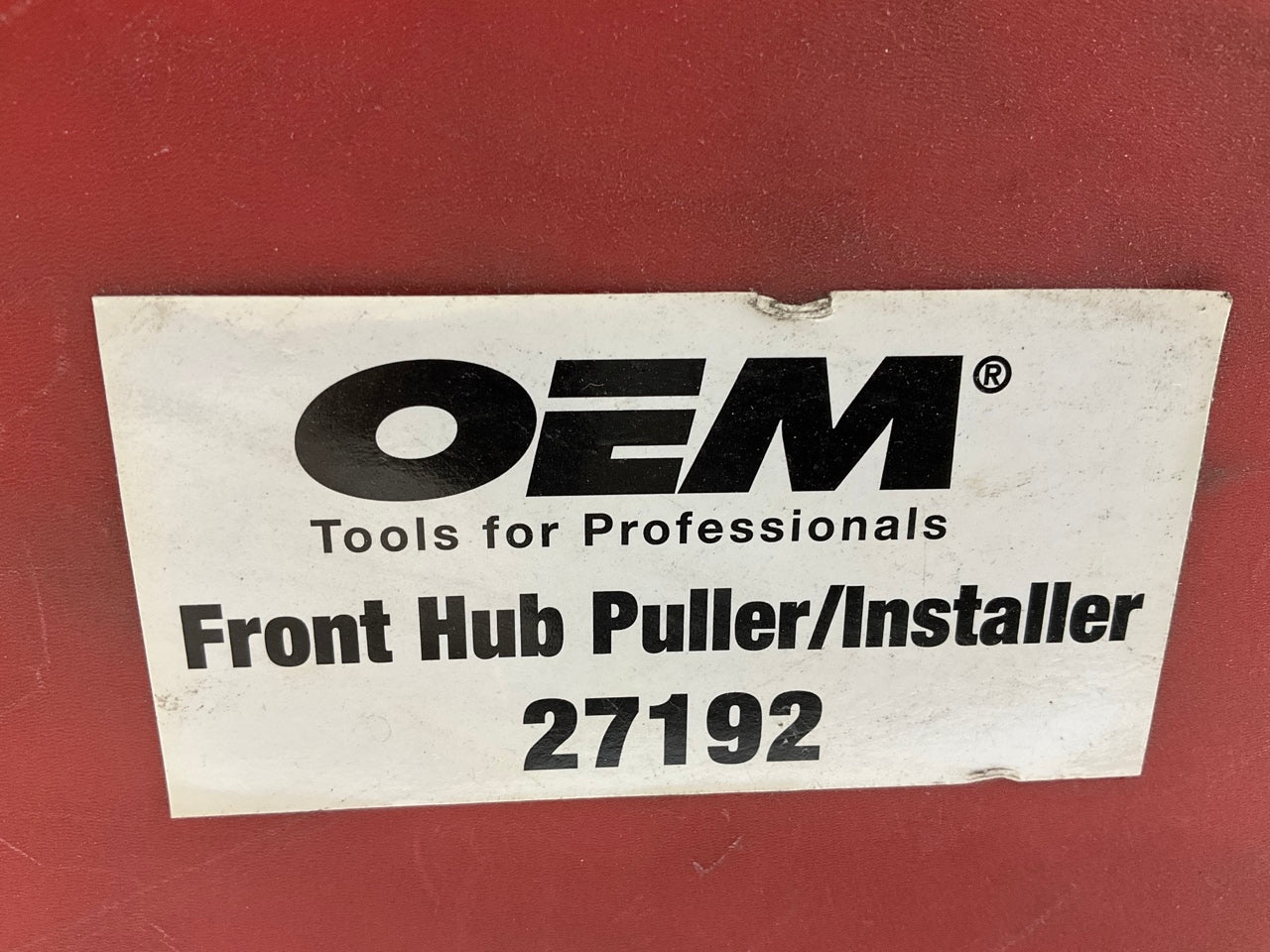 USED #30 OEM Tools 27192 Front Hub Puller Installer Front Wheel Drive Axle Shaft