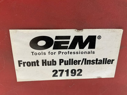 USED #30 OEM Tools 27192 Front Hub Puller Installer Front Wheel Drive Axle Shaft