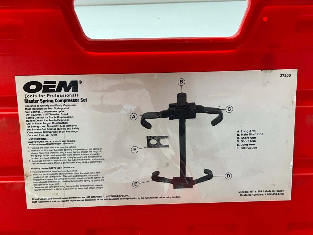 USED #23 OEM Tools 27200 Master Coil Spring Compressor Tool