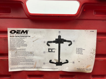 USED #26 OEM Tools 27200 Master Coil Spring Compressor Tool