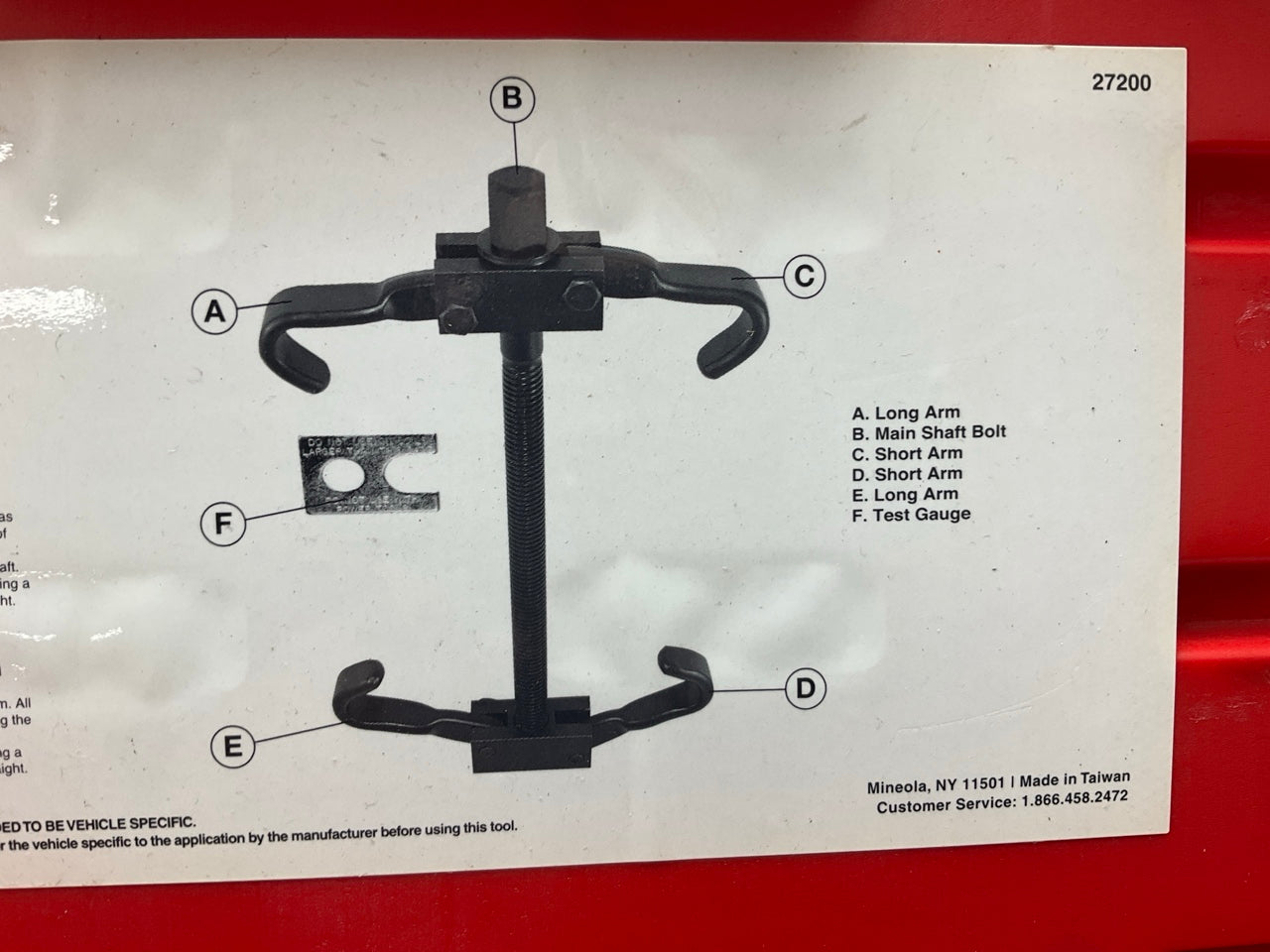 USED #29 OEM Tools 27200 Master Coil Spring Compressor Tool