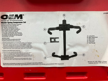 USED #40 OEM Tools 27200 Master Coil Spring Compressor Tool