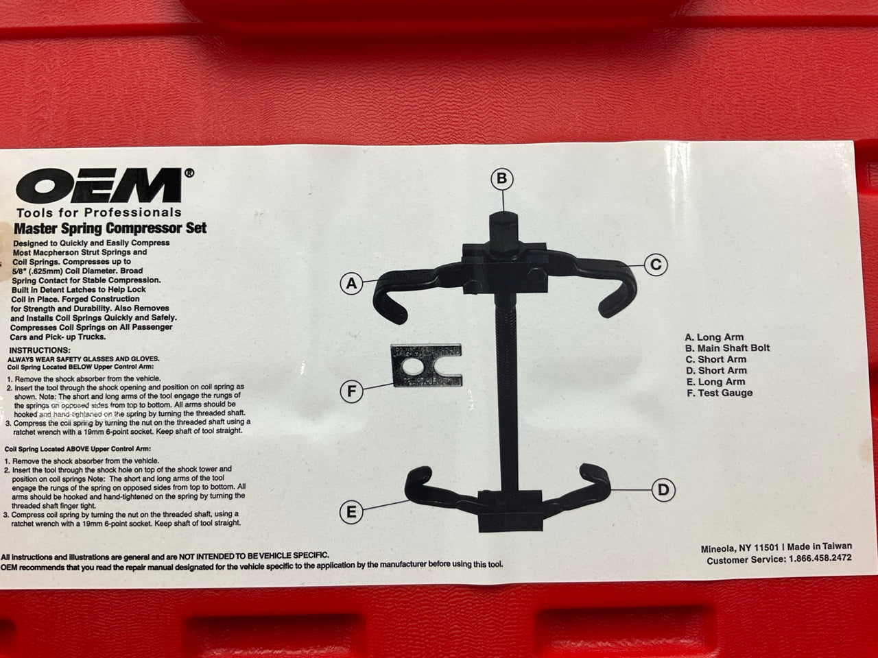 USED #41 OEM Tools 27200 Master Coil Spring Compressor Tool