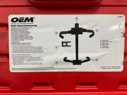 USED #44 OEM Tools 27200 Master Coil Spring Compressor Tool