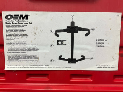 USED #45 OEM Tools 27200 Master Coil Spring Compressor Tool