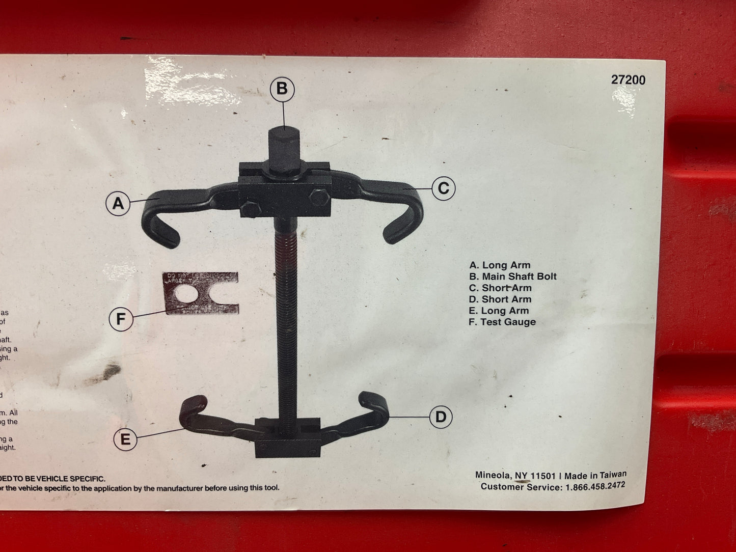 USED #49 OEM Tools 27200 Master Coil Spring Compressor Tool