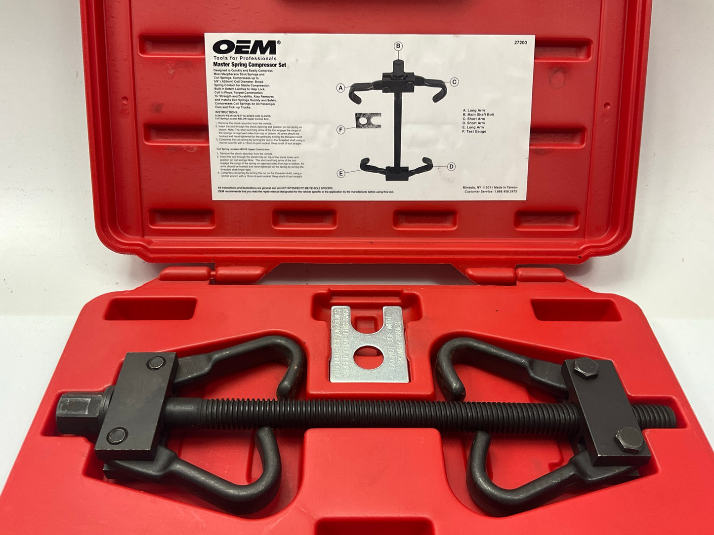 BARELY USED #53 OEM Tools 27200 Master Coil Spring Compressor Tool