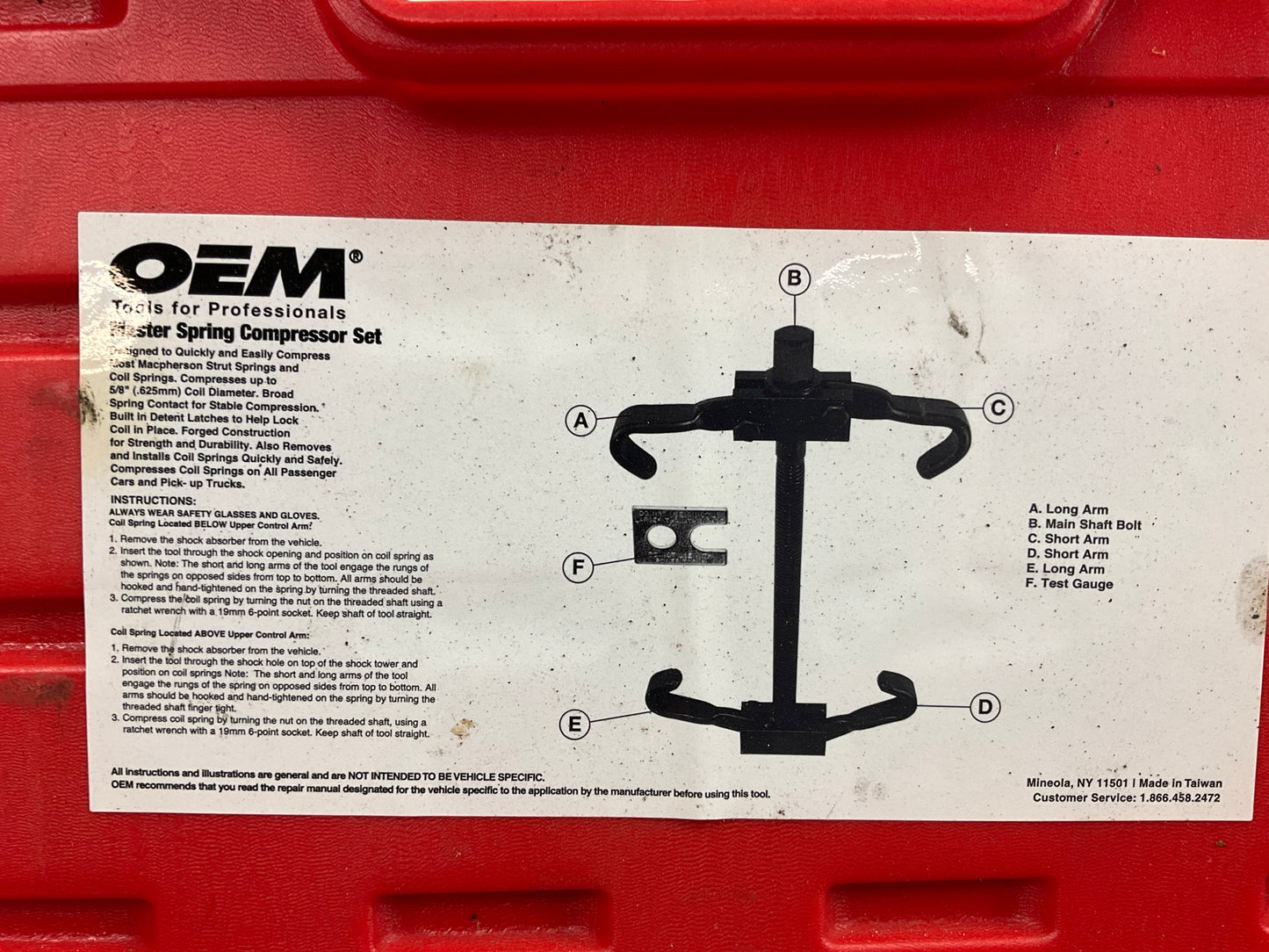 USED #59 OEM Tools 27200 Master Coil Spring Compressor Tool