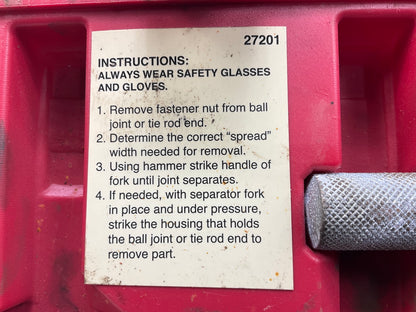 USED #26 OEM Tools 5-Piece Tie Rod Ball Joint Remover Separator Pickle Fork Tool