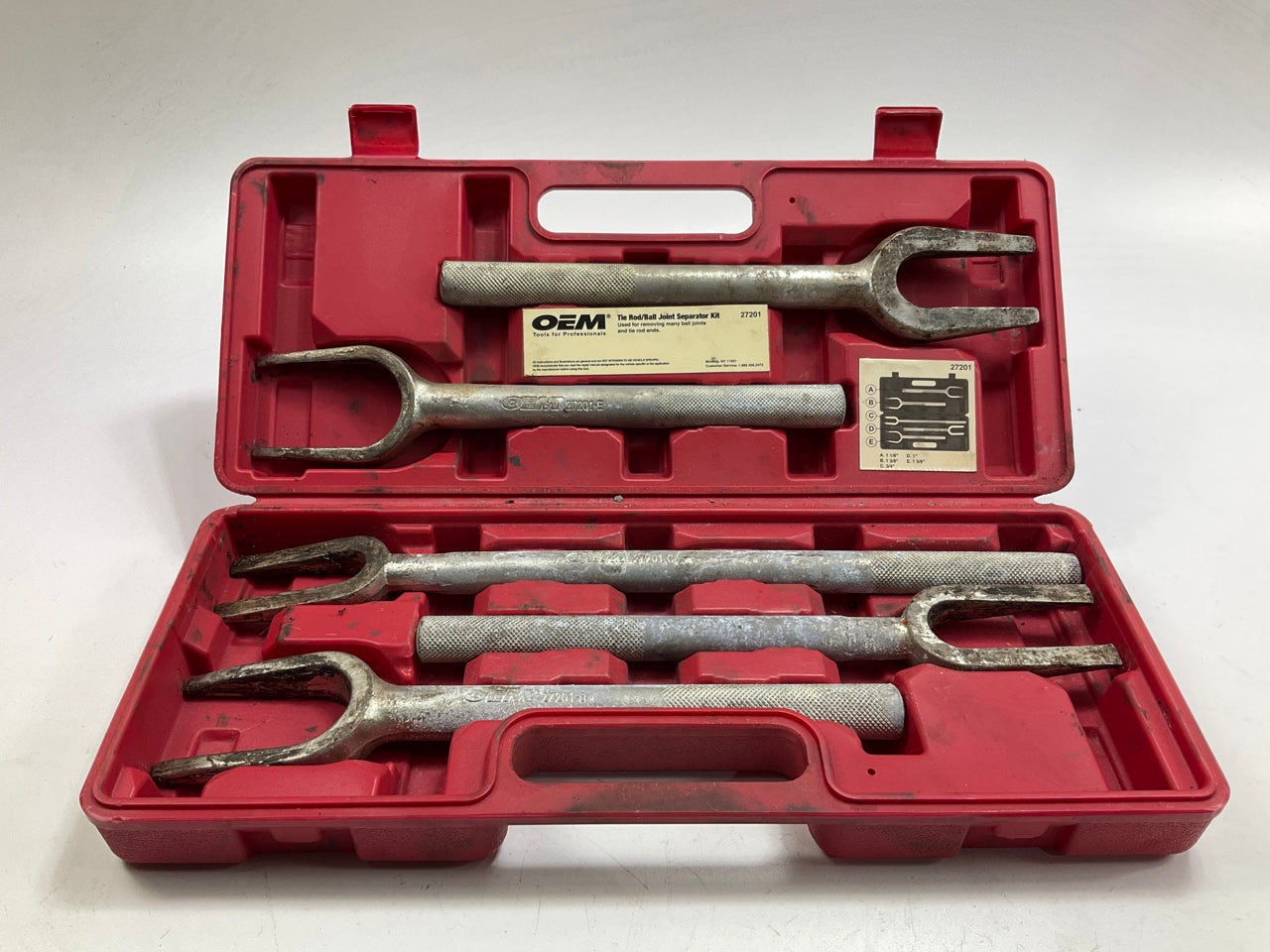 USED #29 OEM Tools 5-Piece Tie Rod Ball Joint Remover Separator Pickle Fork Tool