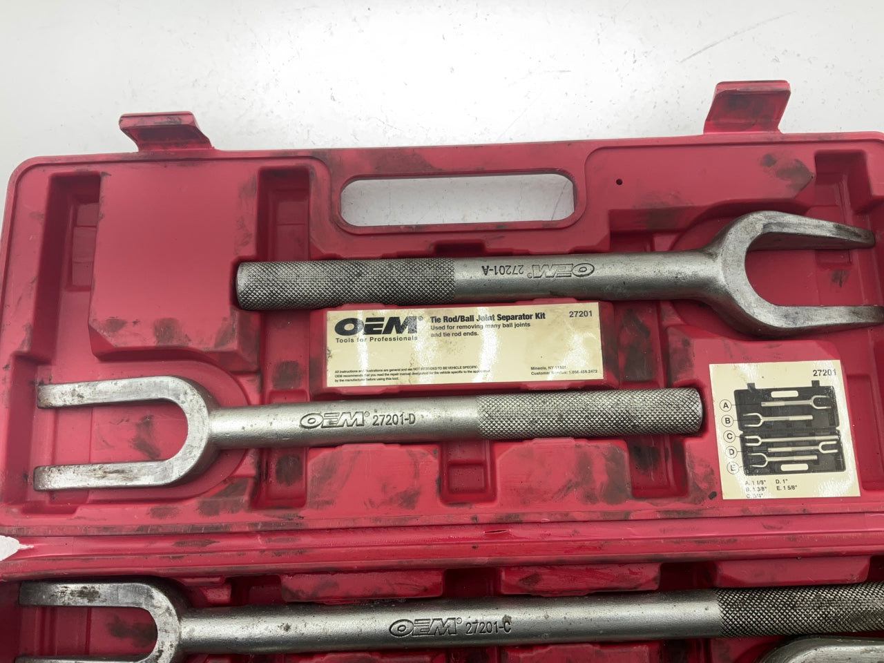 USED #30 OEM Tools 5-Piece Tie Rod Ball Joint Remover Separator Pickle Fork Tool