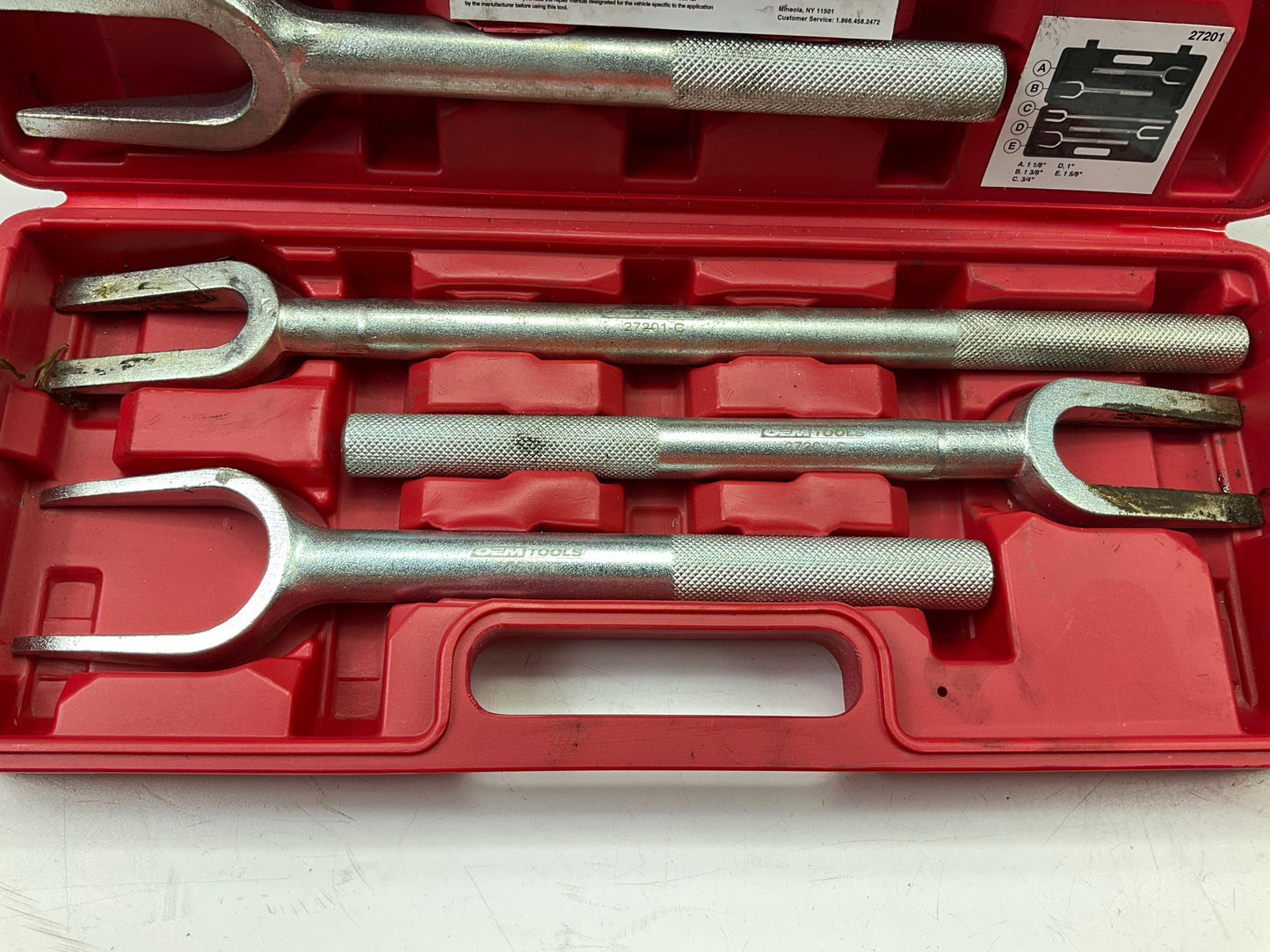 USED #32 OEM Tools 5-Piece Tie Rod Ball Joint Remover Separator Pickle Fork Tool