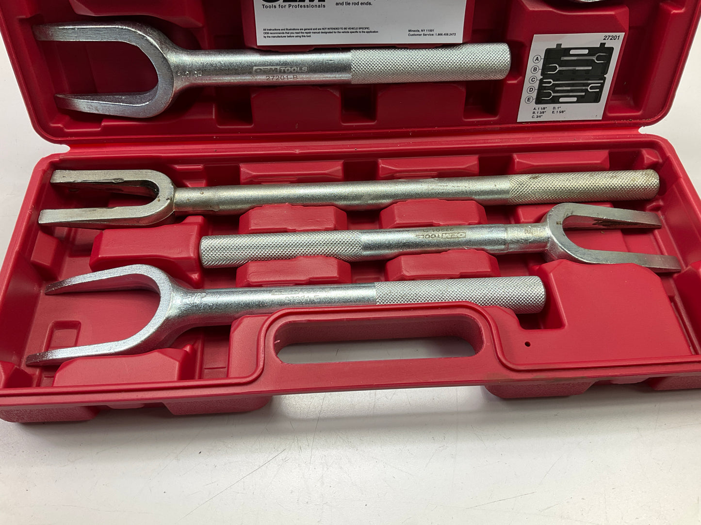 USED #33 OEM Tools 5-Piece Tie Rod Ball Joint Remover Separator Pickle Fork Tool