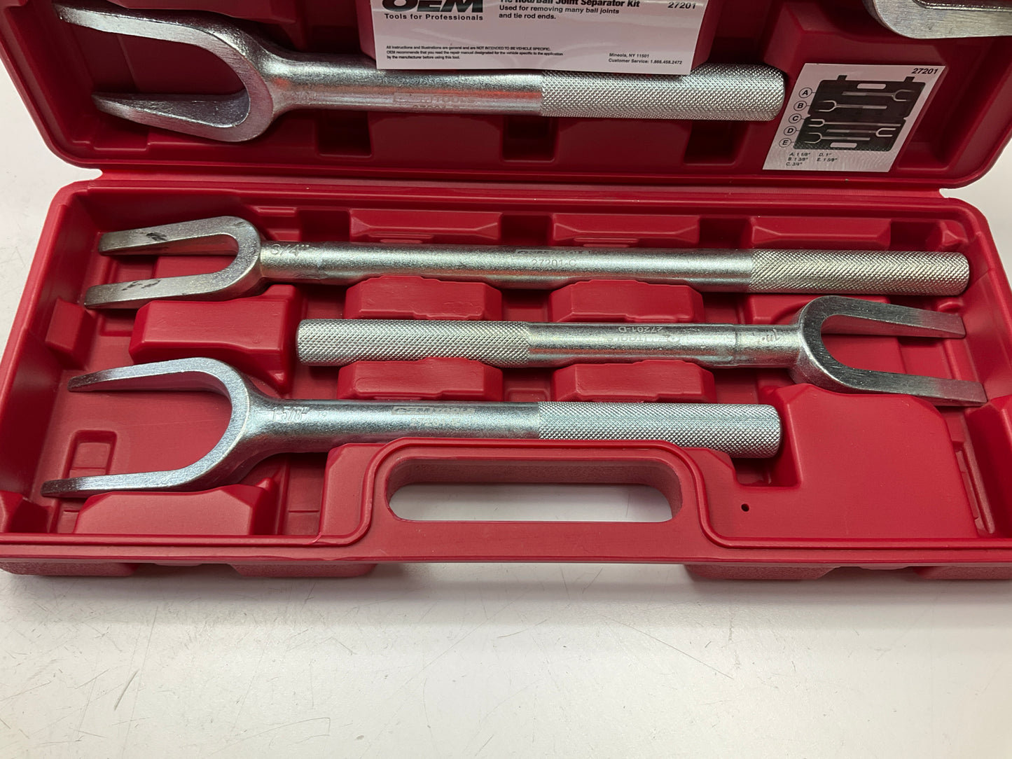 USED #35 OEM Tools 5-Piece Tie Rod Ball Joint Remover Separator Pickle Fork Tool