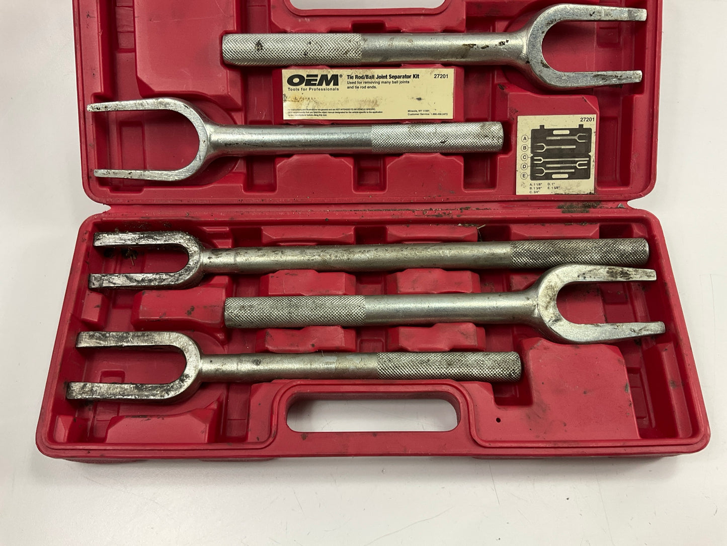 USED 39 - OEMTools 5-Piece Tie Rod Ball Joint Remover Separator Pickle Fork Tool