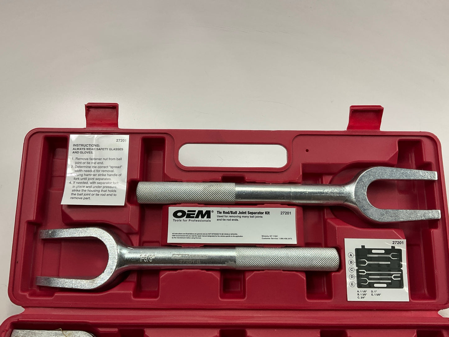 USED #40 OEM Tools 5-Piece Tie Rod Ball Joint Remover Separator Pickle Fork Tool